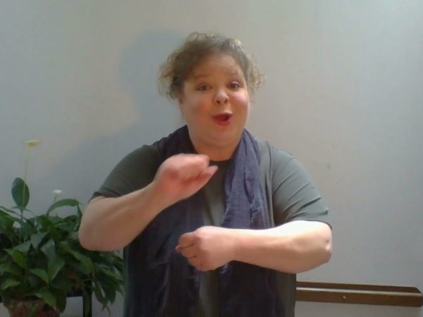 woman sign language