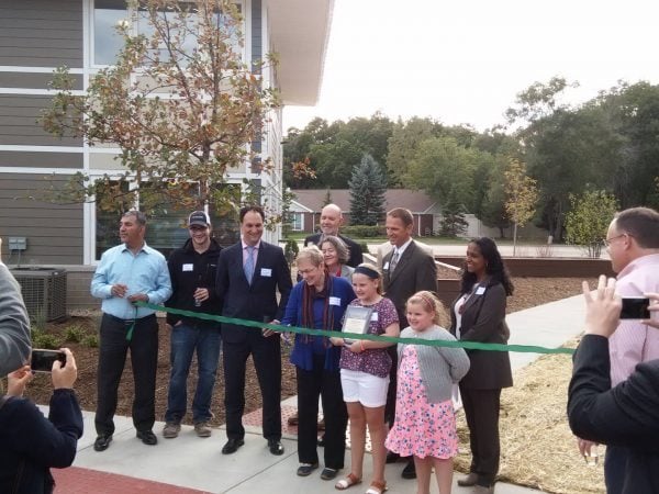 cutting the ribbon