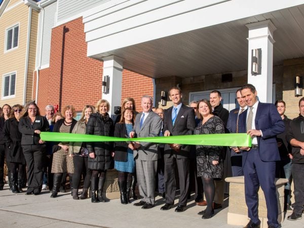 cutting the ribbon