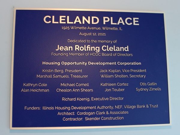 Cleland Place Plaque