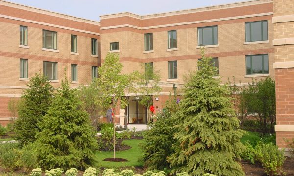 front of the building