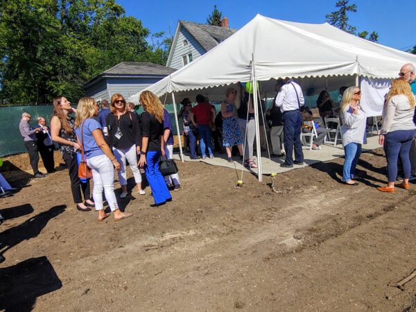 Event with people and tent