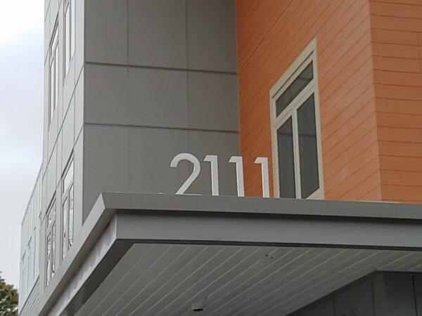 Building address sign, numbers