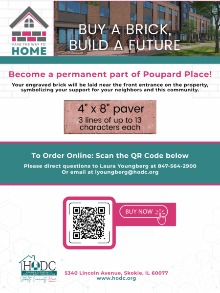 Order form for Pave The Way Home. Buy a brick, build a future.