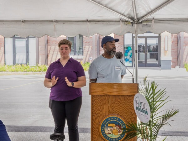Poupard Place Ribbon Cutting; Northbrook, IL; HODC; Darris Lee Harris Job#1866